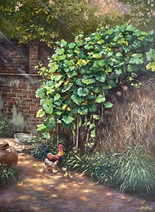 Tranh sơn dầu phố cổ "Hương trong nắng 02" của họa sĩ Võ Đức Dự