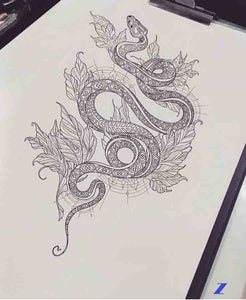 Custom Snake Tattoo - Thế giới Hội họa
