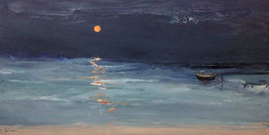 Tranh vẽ phong cảnh biển "Đêm trăng"