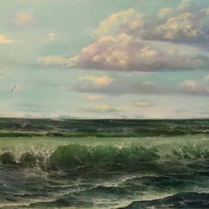 Tranh sơn dầu vẽ biển "Đi đâu những giấc mơ"