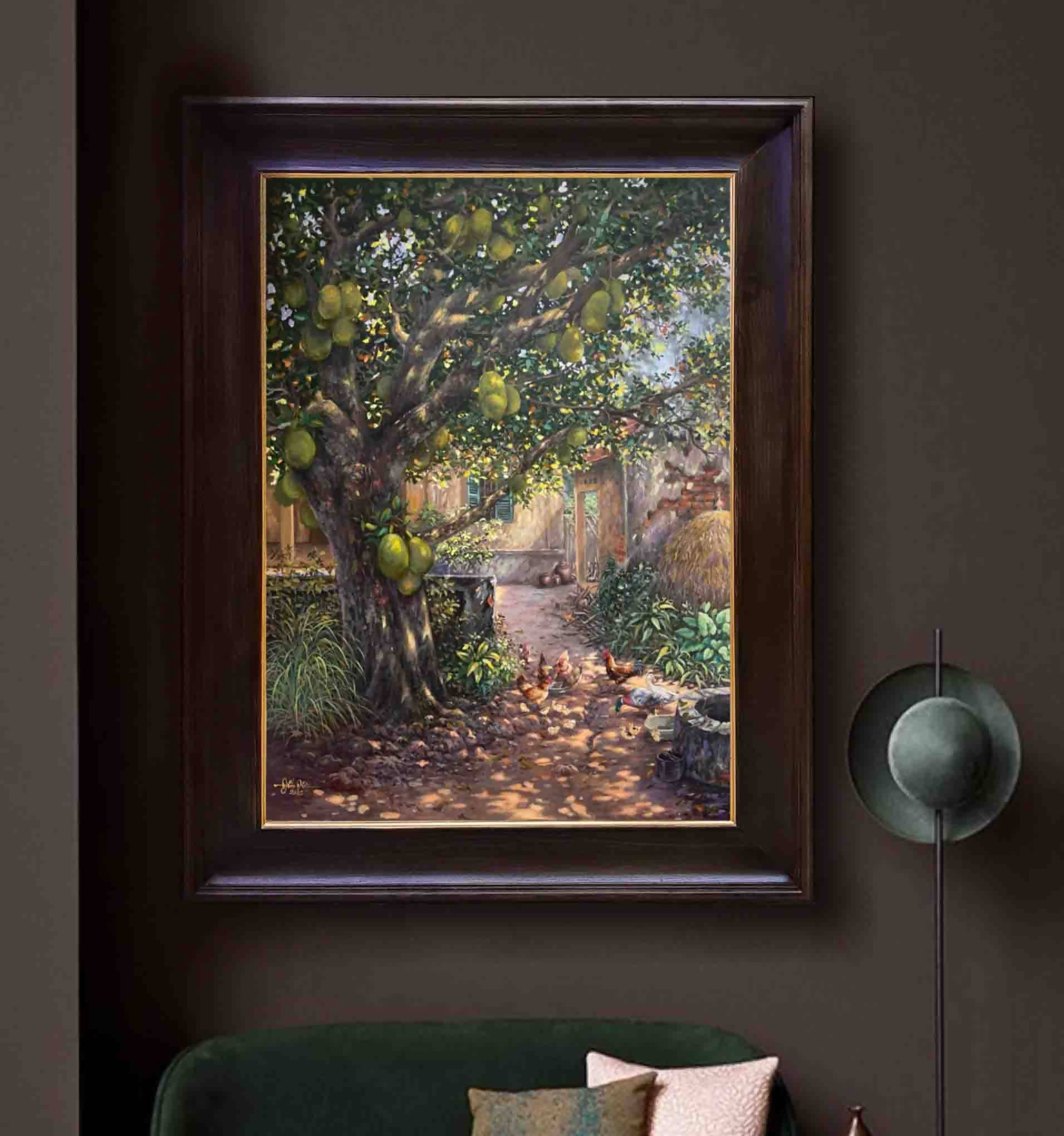 Tranh sơn dầu quê hương "Ký ức bình yên" - Ảnh 4