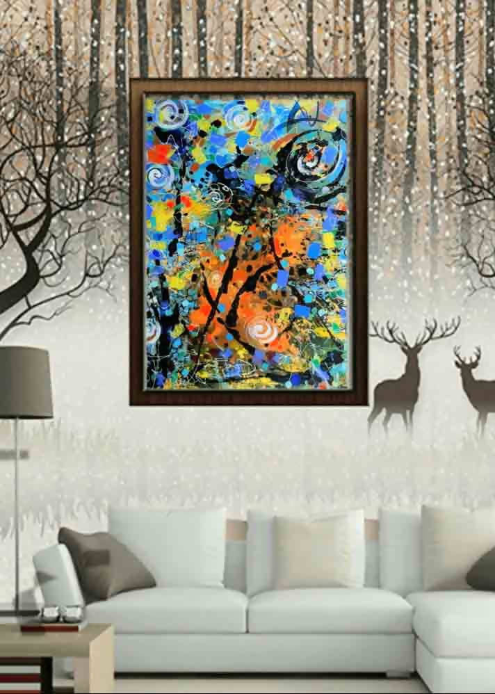 Tranh sơn dầu "Trừu tượng 1" - Ảnh 4