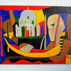 Tranh sơn dầu trừu tượng "Venice"