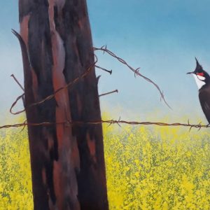 Tranh sơn dầu quê hương "Đơn độc"