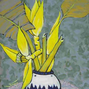 Tranh sơn dầu "Hoa chuối rừng 5"