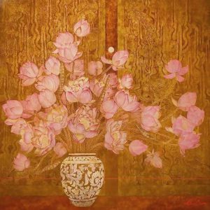 Tranh sơn mài nghệ thuật "Vọng nguyệt"