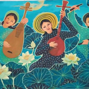 Tranh sơn dầu quê hương "Tam Tấu"