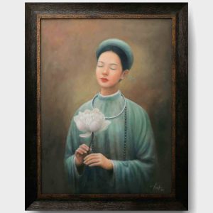 Tranh chân dung nghệ thuật "Hương bạch liên"