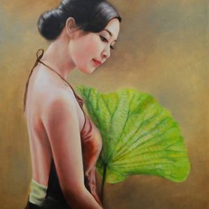 Vẽ tranh chân dung sơn dầu 28x36cm