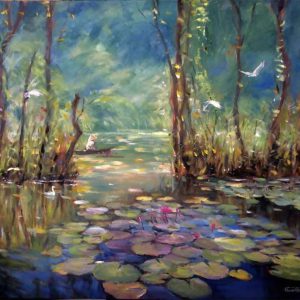 Tranh phong cảnh mùa thu "Tiếng thu"