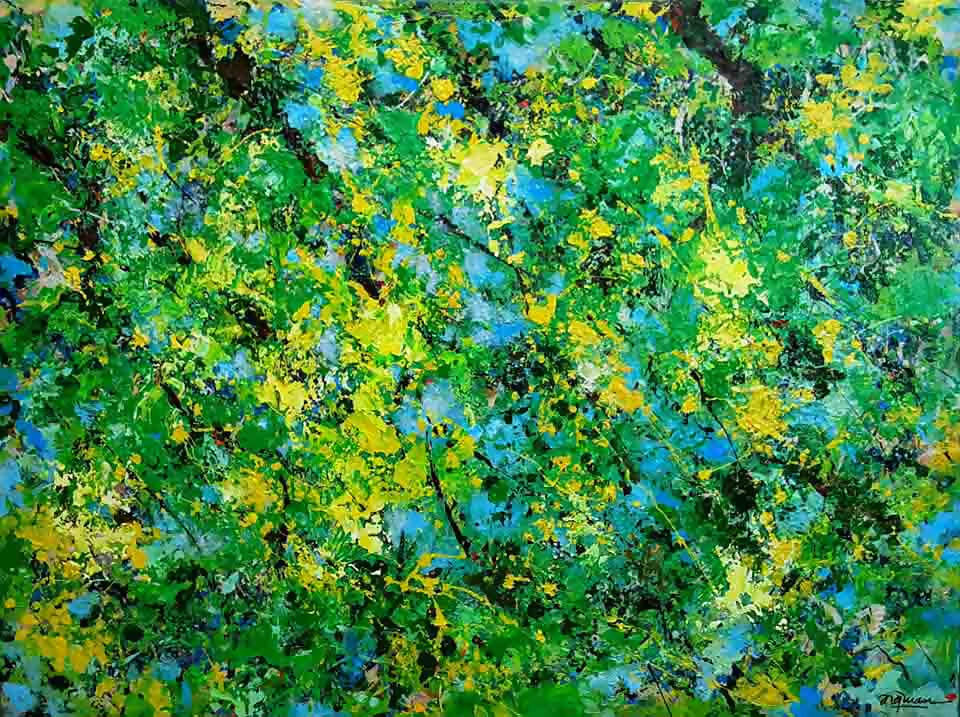 Tranh trừu tượng "Thu về"