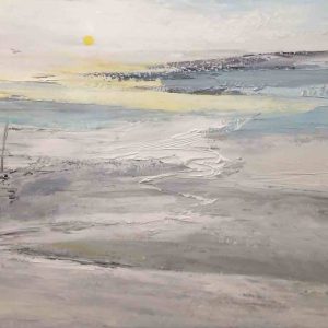 Tranh vẽ phong cảnh biển "Cánh chim mùa thu"