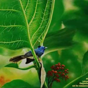 Tranh phong cảnh mùa xuân "Lắng nghe mùa xuân về"