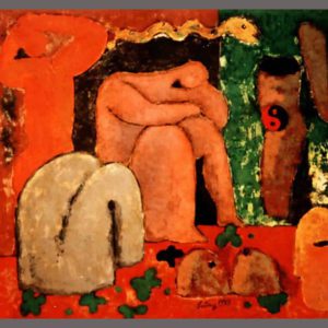 Tranh sơn mài trừu tượng "Vườn địa đàng"