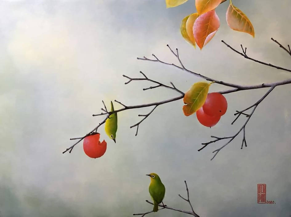 Tranh sơn dầu "Thu ca"