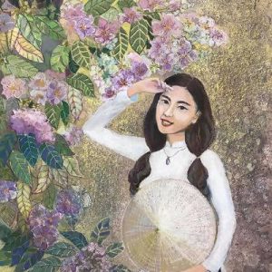 Tranh chân dung nghệ thuật "Nắng trong vườn"