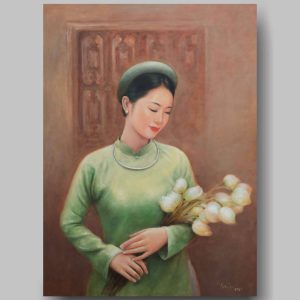 Tranh chân dung nghệ thuật "Duyên xưa"