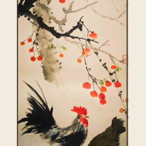 Tranh giấy dó "Tình thu"