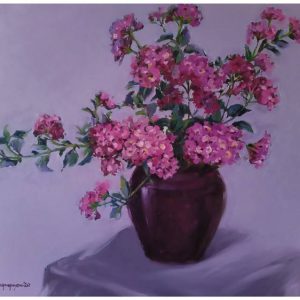 Tranh tĩnh vật "Hoa trâm ổi"