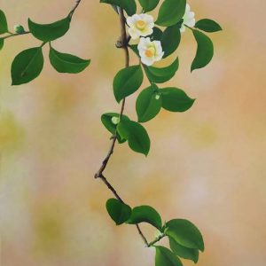 Tranh sơn dầu "Hoa trà"