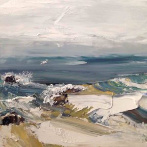 Tranh vẽ phong cảnh biển "Vùng trời bình yên"