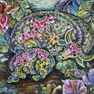 Tranh sơn dầu "Thanh bình"