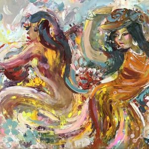 Tranh trừu tượng Vui xuân