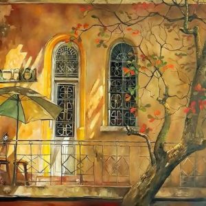 Tranh phong cảnh mùa thu "Thu Hà Nội"