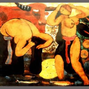 Tranh sơn mài trừu tượng "Chiều"