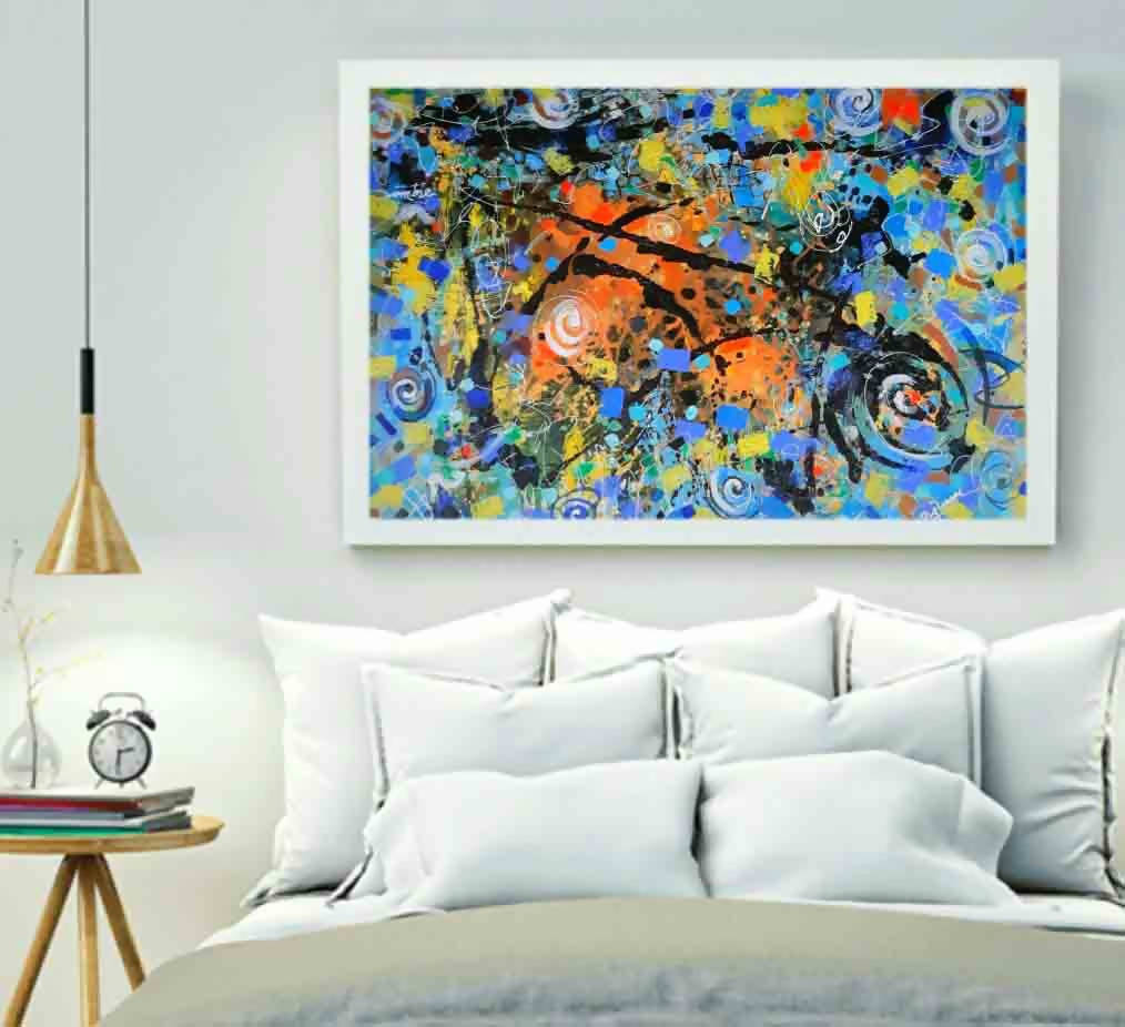 Tranh sơn dầu "Trừu tượng 1" - Ảnh 3