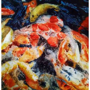 Tranh cá Koi "Hoan hỉ"