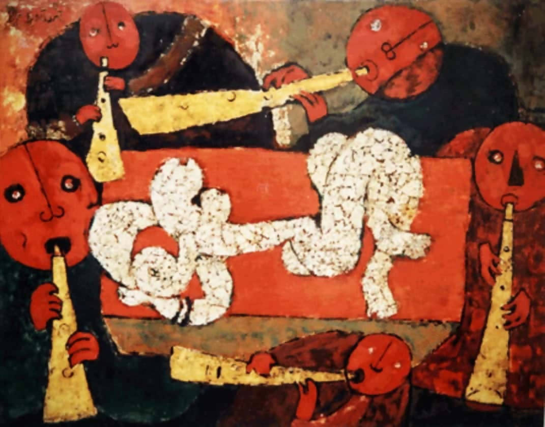 Tranh sơn mài trừu tượng "Giấc mơ"