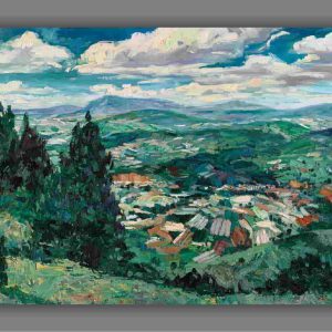 Tranh vẽ cao nguyên "Đỉnh Lang Biang"