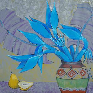 Tranh sơn dầu "Hoa chuối rừng 6"