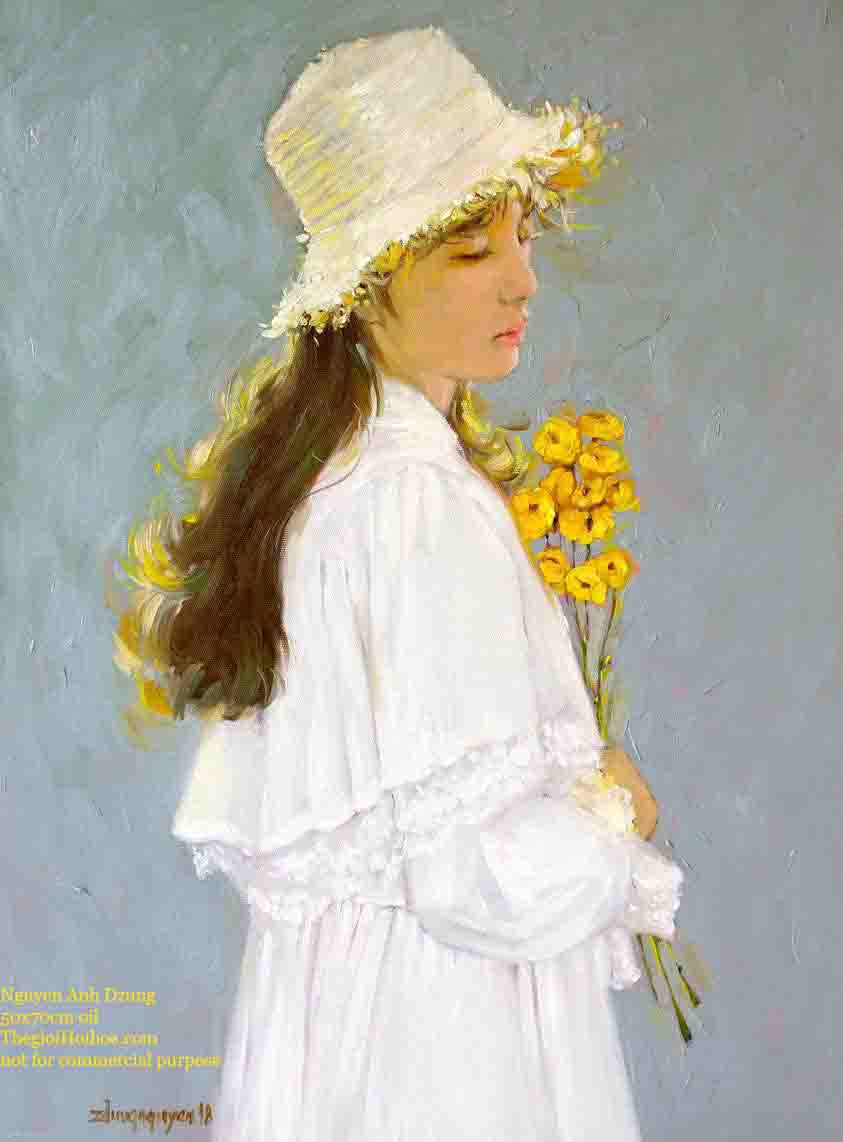 Cô gái và nhành hoa bất tử, Nguyễn Anh Dũng, Thế giới Hội họa