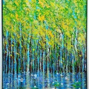 Tranh trừu tượng "Thu rừng"