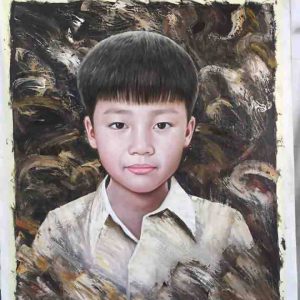 Vẽ tranh chân dung sơn dầu KT 30x41cm g1