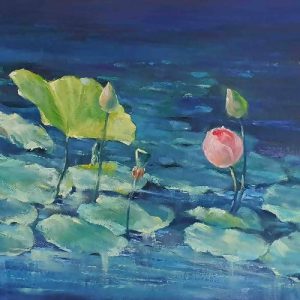 Tranh sơn dầu "Giữa hai mùa mưa nắng"