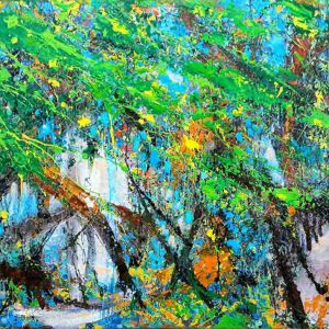 Tranh trừu tượng "Rừng thu"