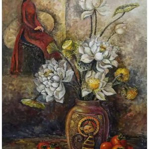 Tranh giấy Dó truyền thống "Tỏa hương"