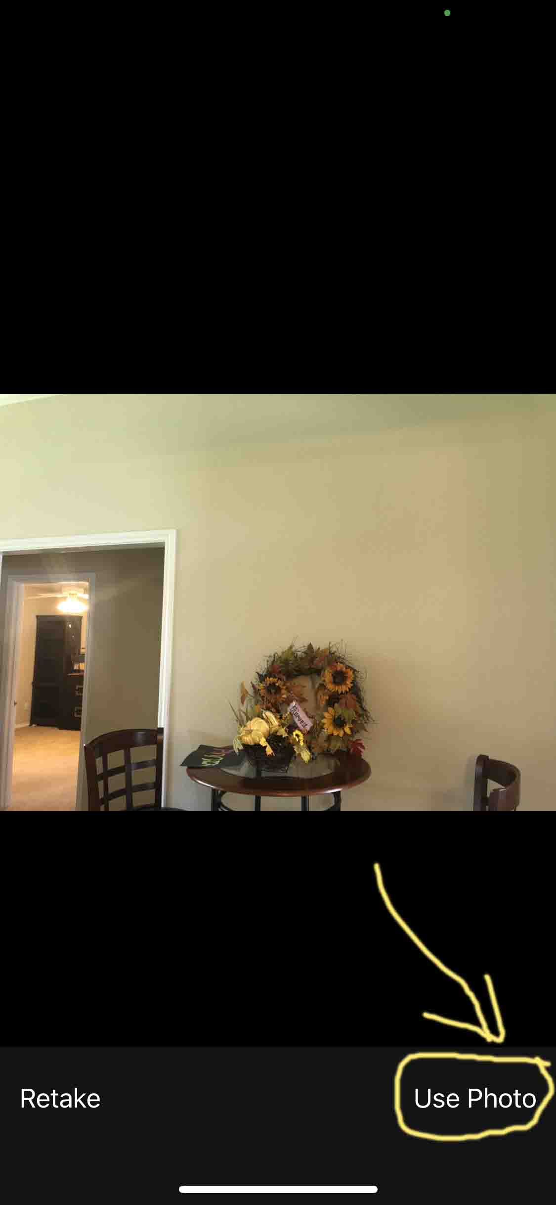 Hình nền đã được chụp từ camera sẽ được dùng để treo tranh