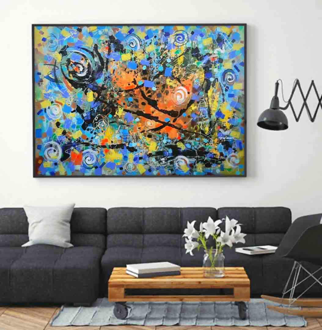 Tranh sơn dầu "Trừu tượng 1" - Ảnh 5