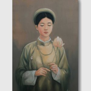Tranh chân dung nghệ thuật "Xuân thì 02"
