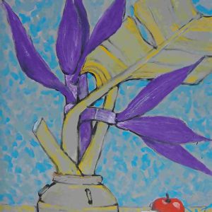 Tranh sơn dầu "Hoa chuối rừng 7"