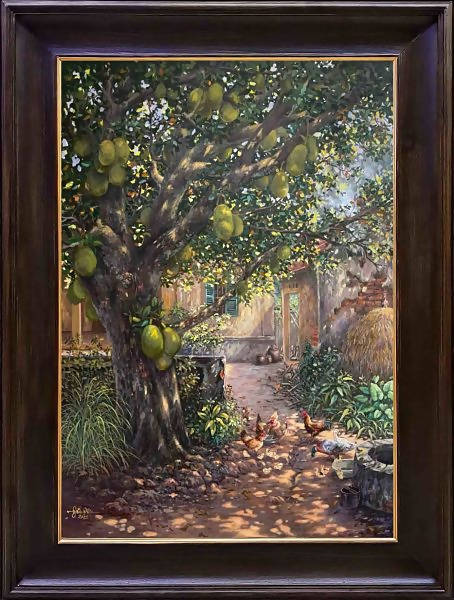 Tranh sơn dầu quê hương "Ký ức bình yên" - Ảnh 3