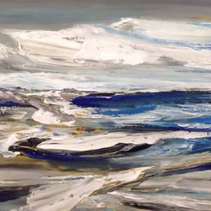 Tranh vẽ phong cảnh biển "Mây và sóng"