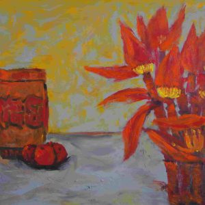 Tranh sơn dầu "Hoa chuối rừng 4"