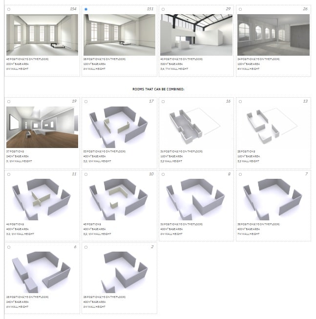Các mẫu phòng tranh 3D dùng cho triển lãm mỹ thuật trực tuyến