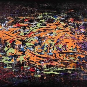 Tranh trừu tượng "Space fish"