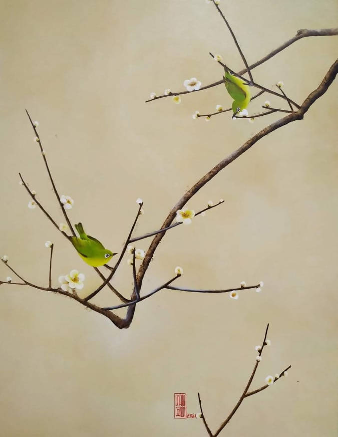 Tranh sơn dầu "Xuân 5"